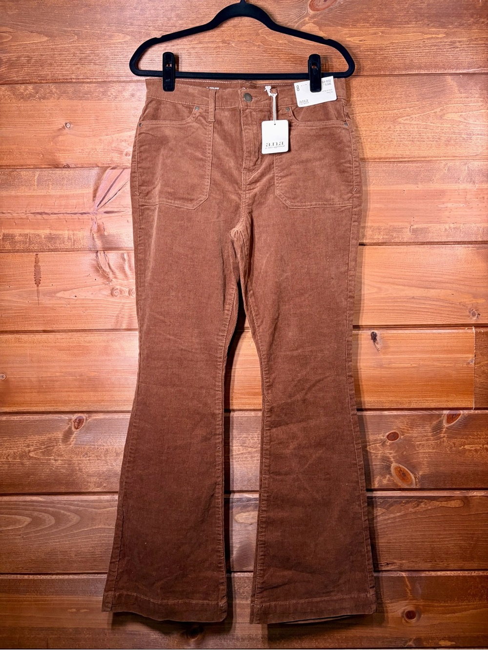 a.n.a Corduroy Women’s Flare Pants in Kona Brown Size 8 💕🌸